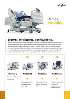 Ficha técnica de camas ProCuity_ES