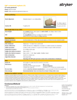 Cranial iD CT Scanning Protocol