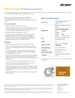 TMJ Concepts CT Scanning protocol