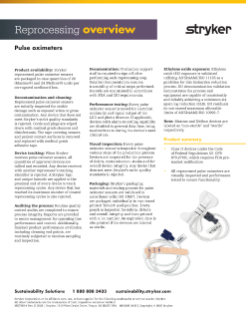 Pulse Oximeter reprocessing overview