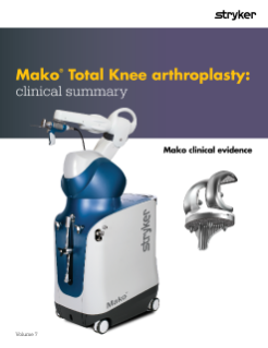 Mako Total Knee arthroplasty clinical summary