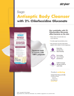 Sage Antiseptic Body Cleanser brochure