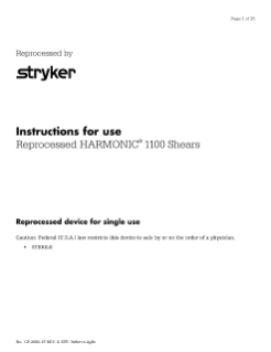 Reprocessed HARMONIC 1100 Shears