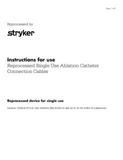 Reprocessed Single Use Ablation Catheter Connection Cables