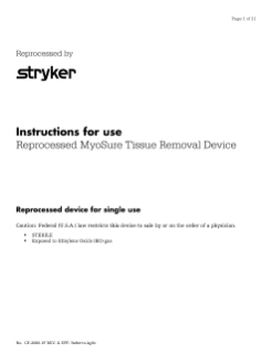 Reprocessed MyoSure Tissue Removal Device