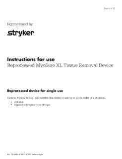 Reprocessed MyoSure XL Tissue Removal Device