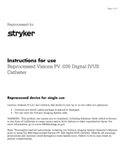 Reprocessed Visions PV .035 Digital IVUS Catheter